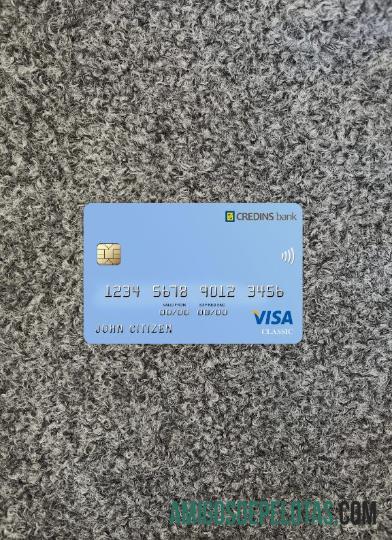 Albânia Credins Bank Visa Débito Photolook Front exemplo